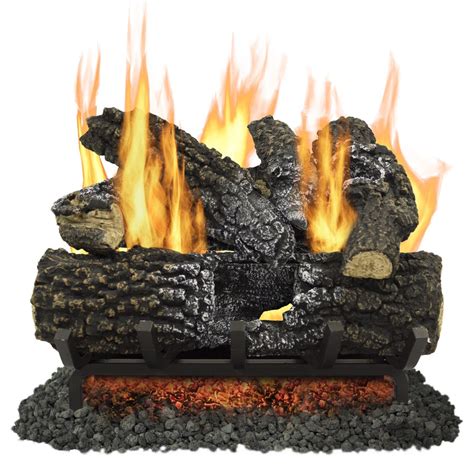 It comes with a vented natural gas G45 burner. . Gas fireplace logs lowes